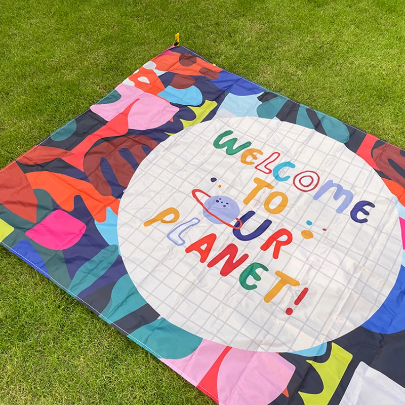 

Outdoor Leisure Picnic Mat Beautifully Printed Beach Mat Portable Pocket Leisure Mat
