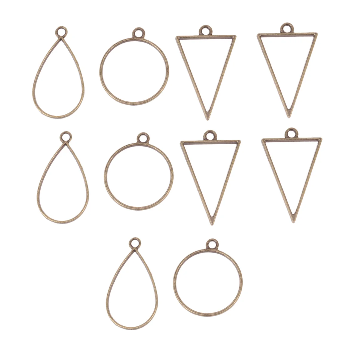 

30pcs Open Back Bezel Pendants Geometric Frame Pendant Blanks Hollow Mold Pendants DIY Crafts for Resin Earring Necklace