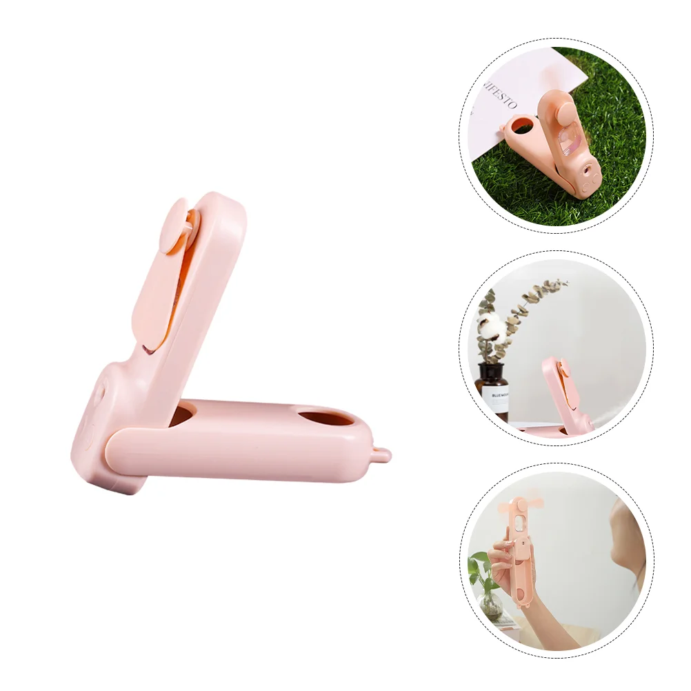 

1pc Durable Portable Summer Cooling Fan Cartoon Fan Handheld Mini Fan (Pink)