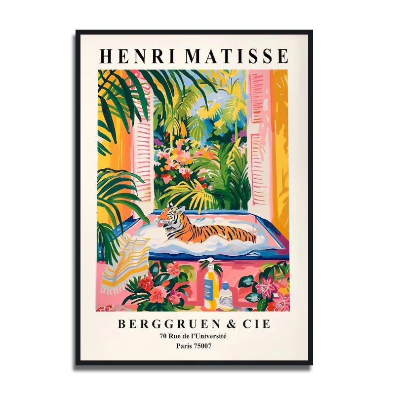 

Деревья в ванне, художественные постеры Лай, принты Матисса, декоративные картины, принты животных, украшения для стен дома, безрамные