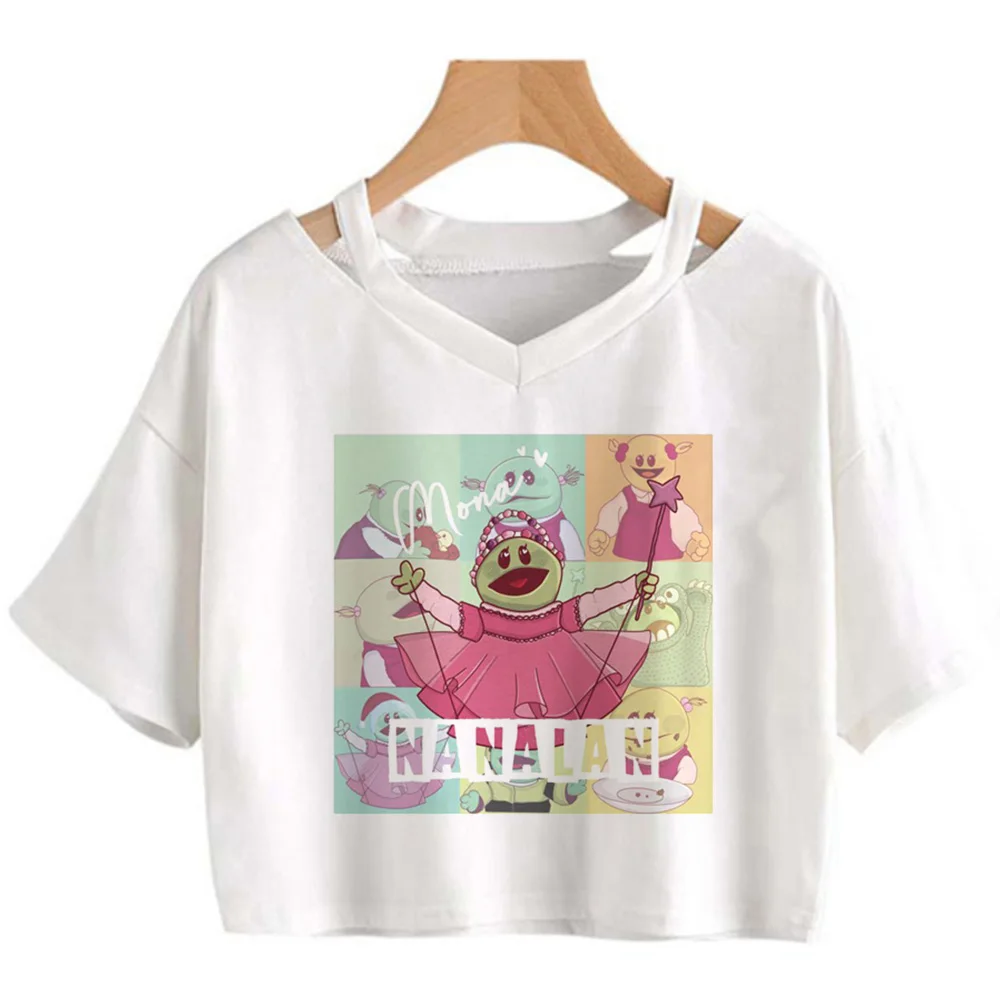 УКОРОЧЕННЫЙ ТОП Nanalan в готическом стиле Женский уличная одежда Корейском модный