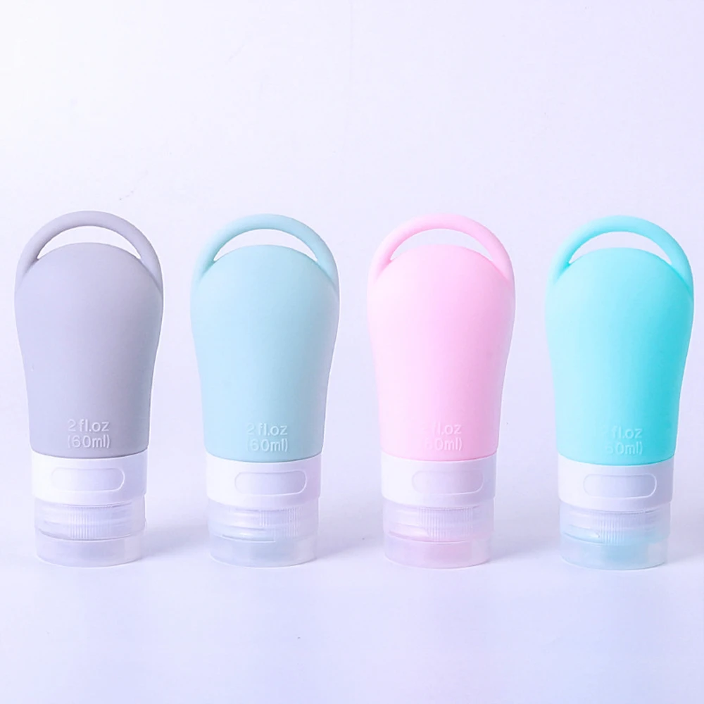 

48/60/90ml Refillable Bottles Travel Accessories Shampoo Bottle Cosmetics Bottle Shower Gel Hanging Hole Storage Bottle