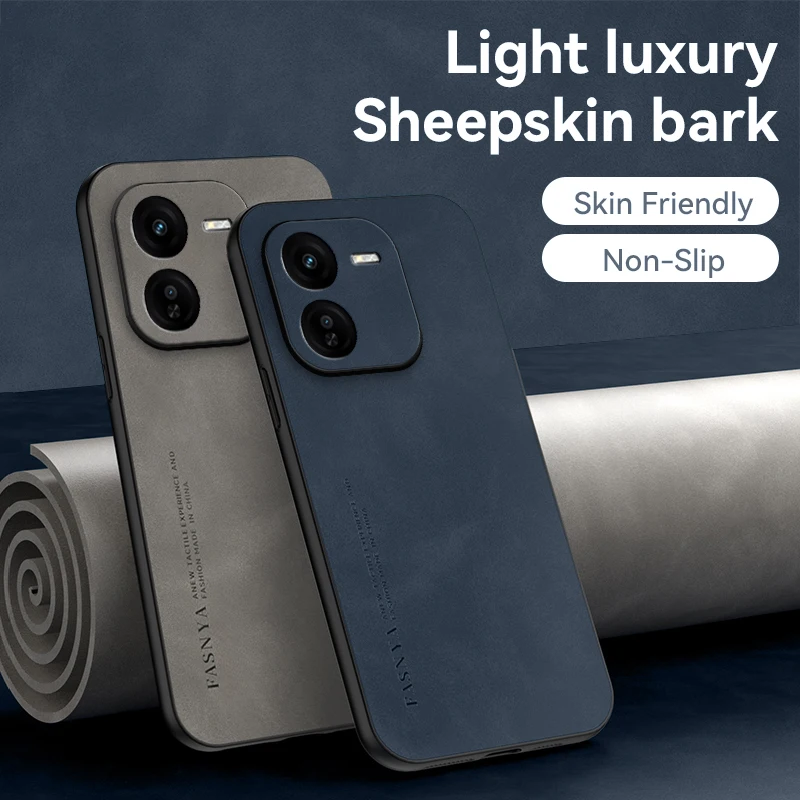 Чехол для vivo iQOO Z9x Z9 Turbo кожаный силиконовый защитный чехол телефона с твердым