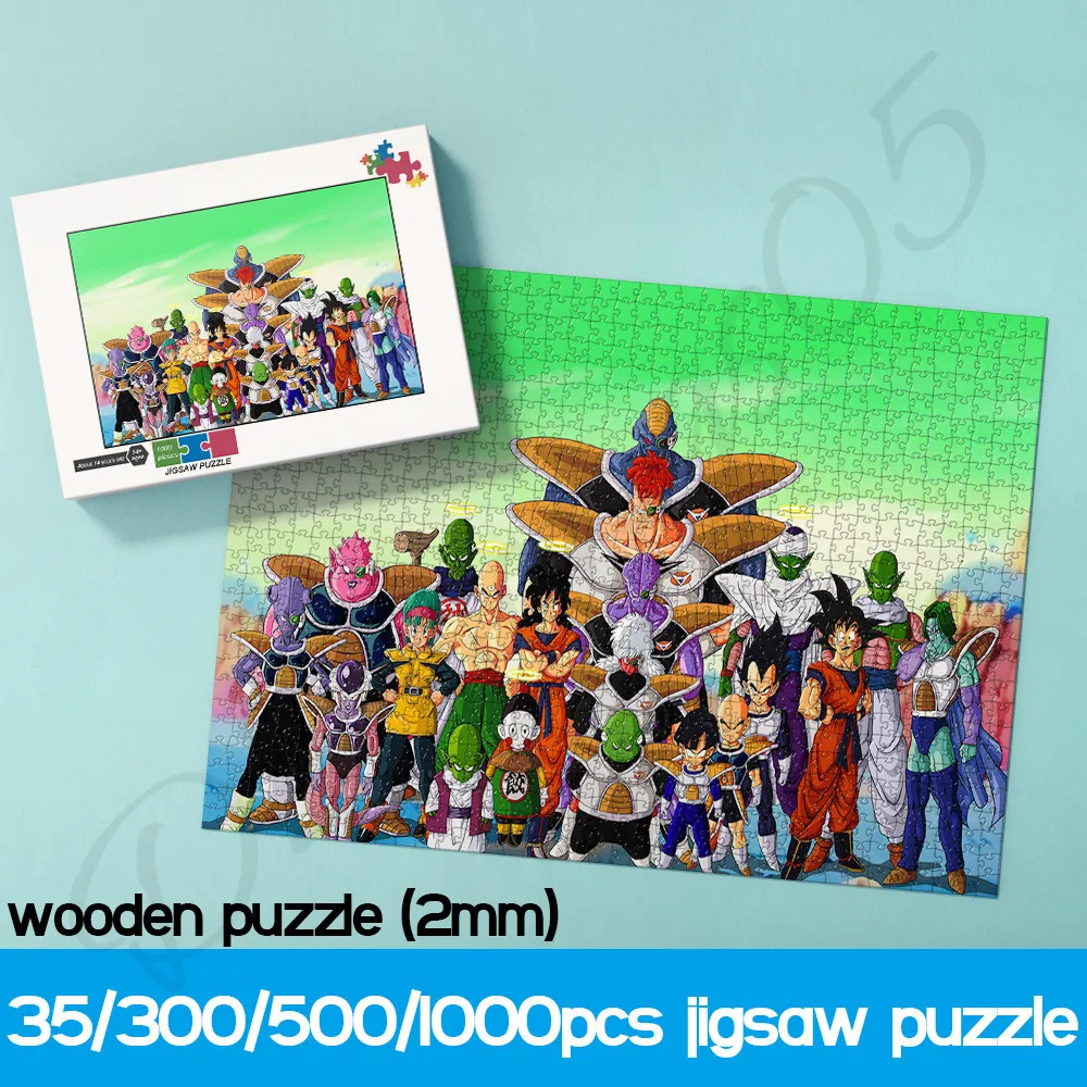 

Пазлы с полными персонажами из м/ф «Драконий жемчуг» для детей, японское аниме Bandai 35, 300, 500, 1000, деревянные головоломки, игрушки и хобби