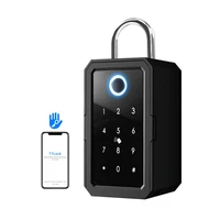 Smart Key Lock Box APP Waterproof Combination Safe Digital Fingerprint Unlock KeyBox for House Key Storage