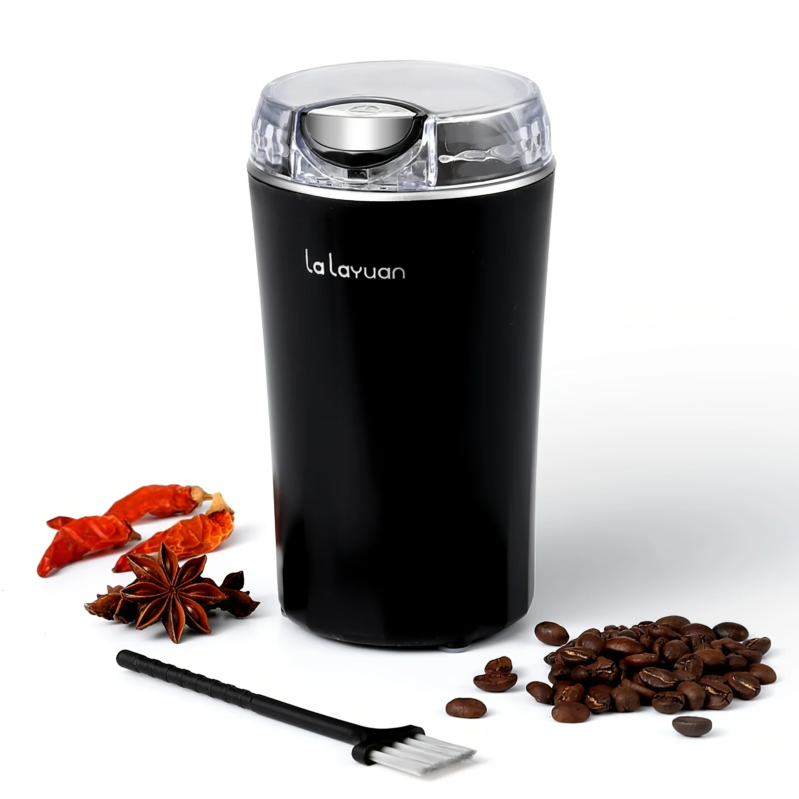 

1pc Powerful 200W Electric Coffee Bean Grinder with One Touch Push-Button Control - Perfect for Espresso, Spices, Herbs, and Nut