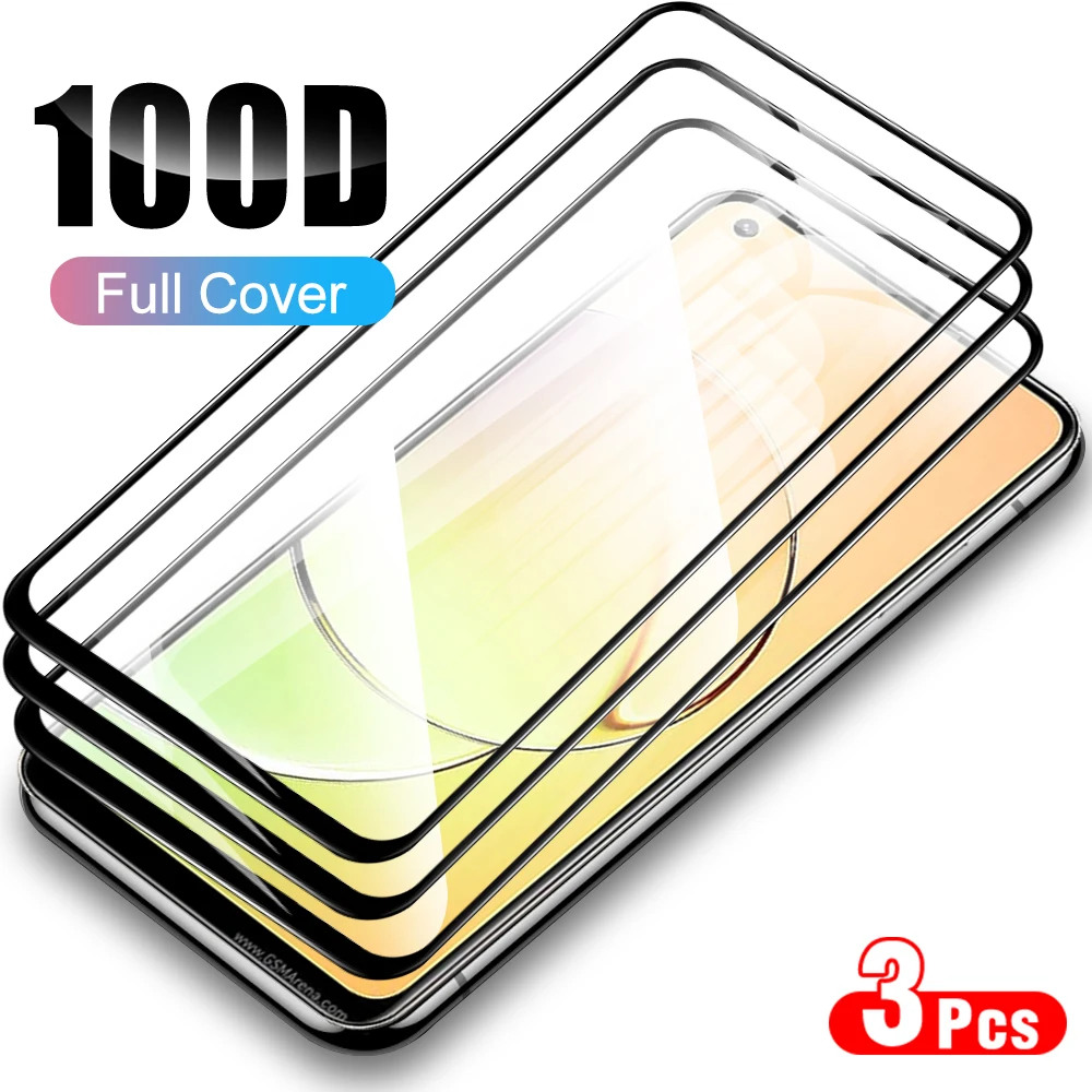 

3 шт. защитное стекло с полным покрытием для Realme 10 6,4 дюйма Черная защитная пленка для realmi 10 realme 10 4G закаленное стекло RMX3630