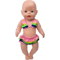 doll clothes simple swimsuit 2 pcs suit 18 inch american og girl doll 43 cm reborn baby boy doll diy toy gift f592