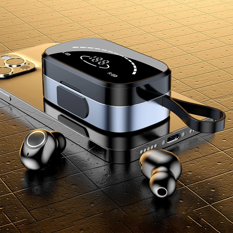 

Tws Earphone Stereo Mirror Charge Box Bluetooth Headphone 3500mah Game Sport Earbuds Wireless Headset