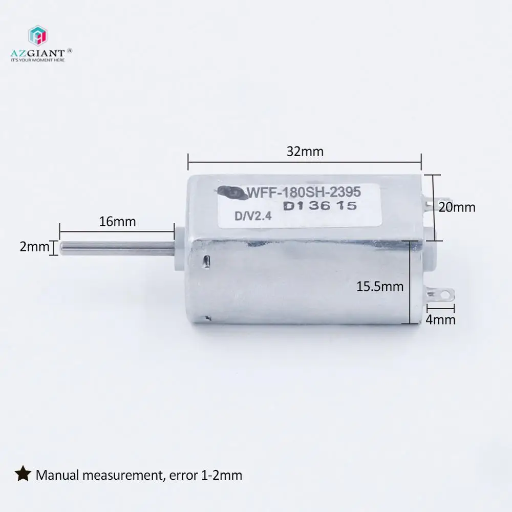 

16mm long shaft WFF-180SH-2395 Metal brush DC motor Mute,High speed CD player,electric shaver,toothbrush motor razor iron