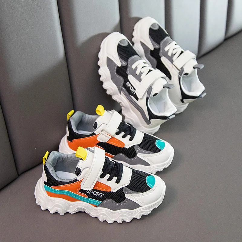 

Детские баскетбольные кроссовки для девочек и мальчиков, дышащая спортивная обувь с мягкой подошвой, кроссовки для бега, Размеры 26-37