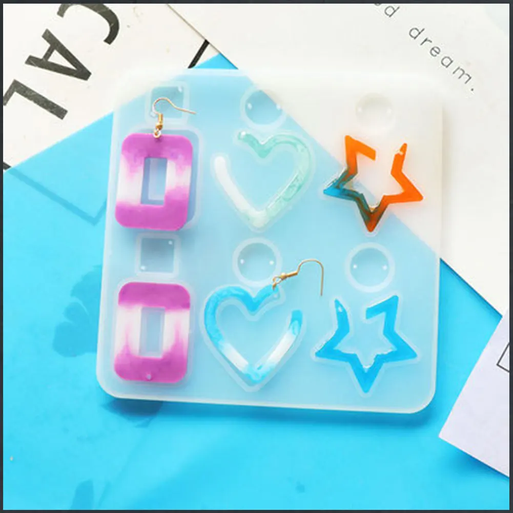 

Серьги искусственные для рукоделия, инструменты для изготовления ювелирных изделий, форма для засушенных цветов из смолы, литые изделия ручной работы