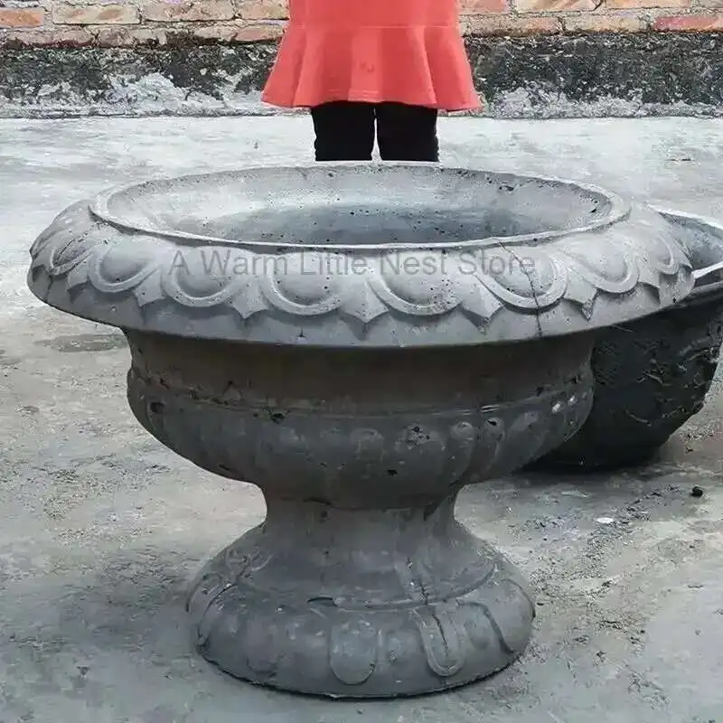 Фото Шаблон для украшения балконной колонны, аксессуары, круглые формы для цветочных горшков, цементный горшок, домашняя очень большая модель бонсай, цветочная коробка GL №1
