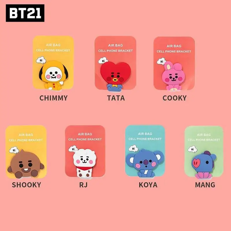 

Bt21 Kawaii Lazy People Mobile Phone Bracket Cartoon Anime Series Koya Computer Phone Anti-Fall Bracket Fashion Accessories Gift