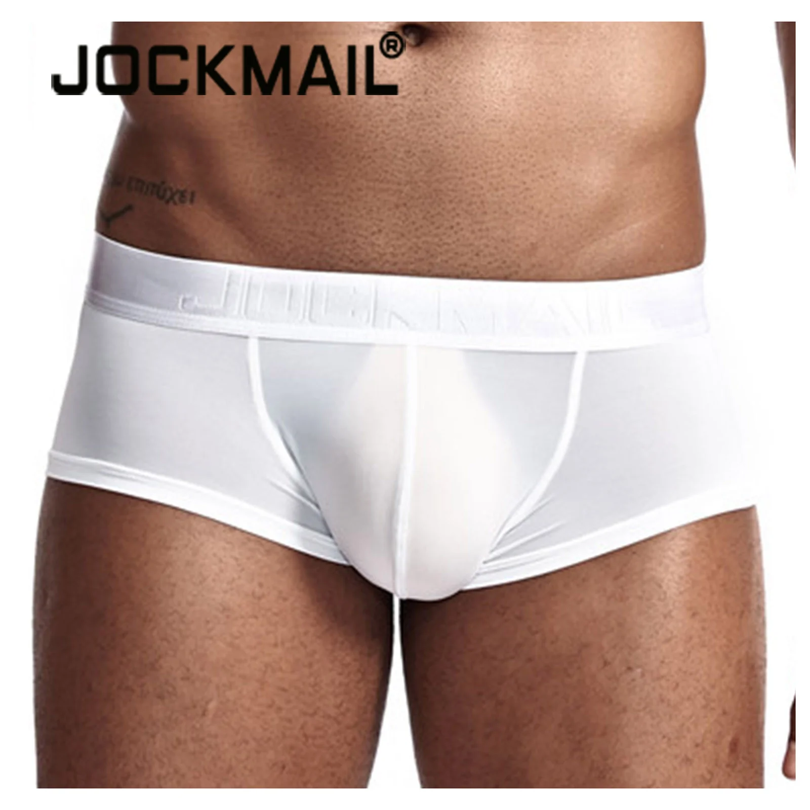 

JOCKMAIL Men's Ice Silk underwear men`s Flat Corner Summer Thin Antibacterial Seamless Shorts boxer High Quality bragas sexys