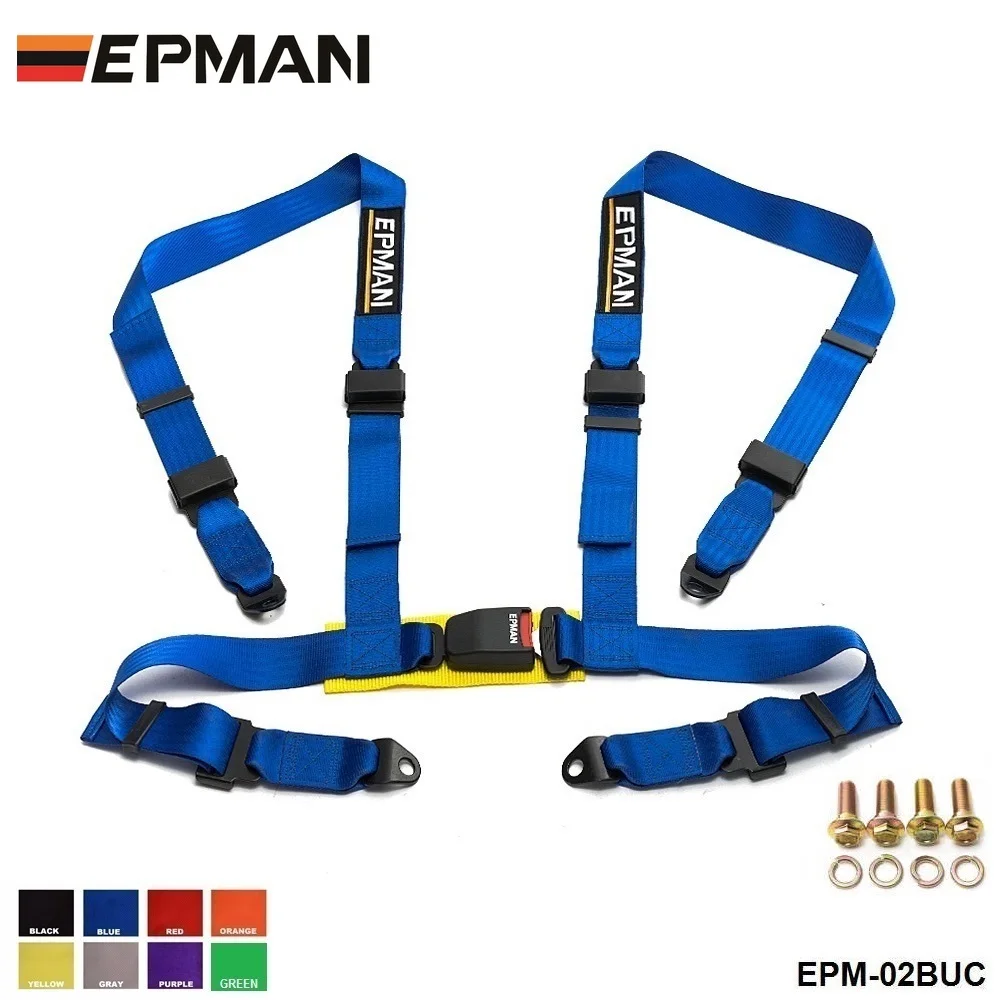 Seat Belts 2 inches 4 Point  Buckle  Nylon Strap Safety Harness Universal EPM-02BUC-AF