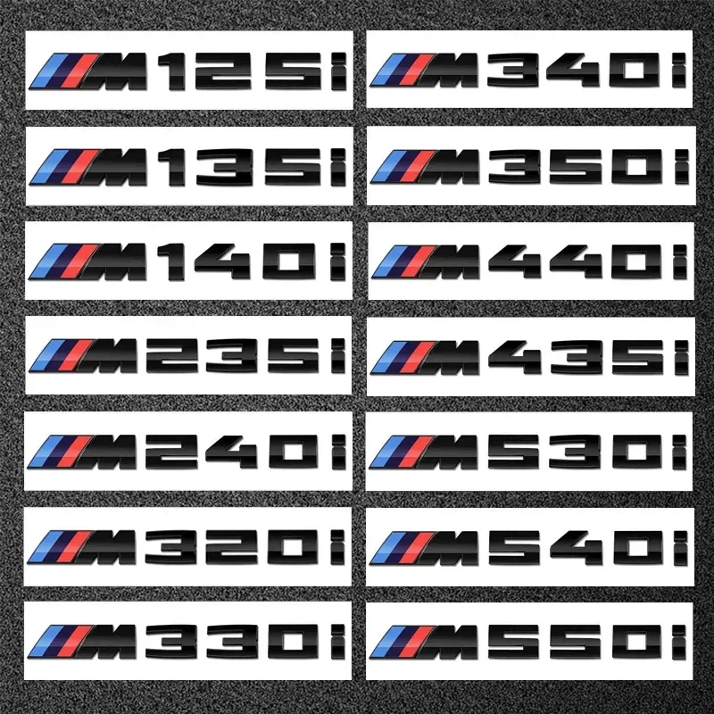 Фото Наклейка-эмблема с буквой M для багажника автомобиля BMW M125i M135i M140i M235i M240i M320i M330i M340i M350i M440i M435i M530i M540i №2