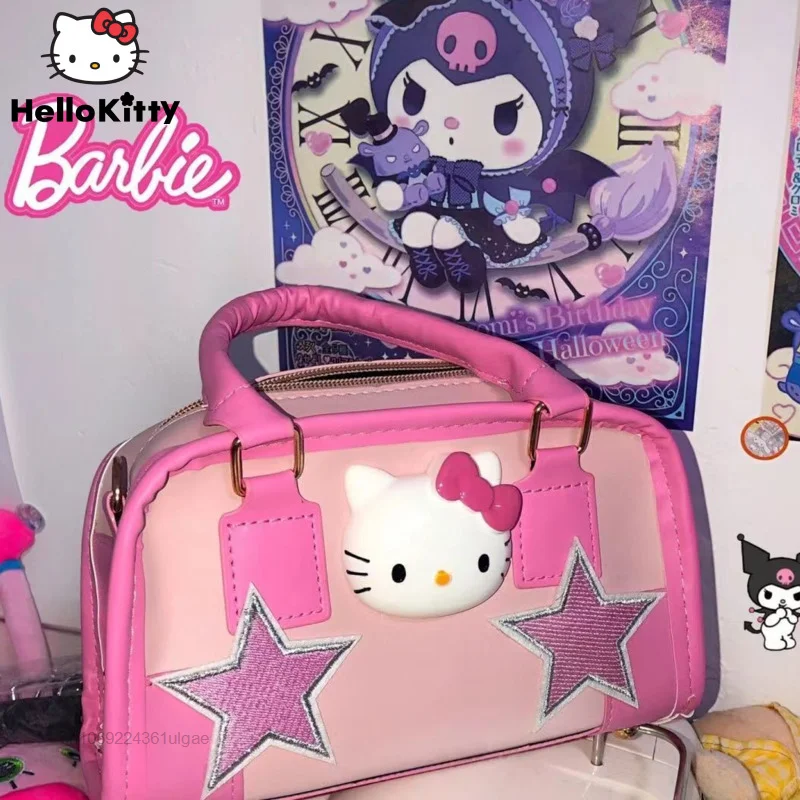 

Sanrio Hello Kitty Bags Y2k Millennium Spice Girl Messenger Bag Women New Fashion Cartoon Totes Pink Purse Cute Shoulder Bag