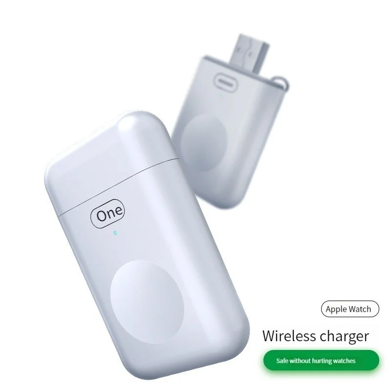 For Apple Watch 1000mAh USB-A Magnetic Wireless Charger Stand Portable Mini Dock Power Bank For iWatch 1 2 3 4 5 6 7 8 Se Ultra