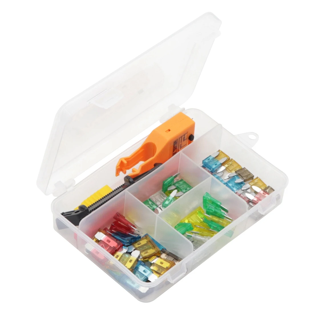 

Комплект автомобильных предохранителей 5A7.5A10A15A20A25A30A, усилитель с коробкой и зажимом, комбинированный автомобильный набор предохранителей с тестером предохранителей, 60 шт.