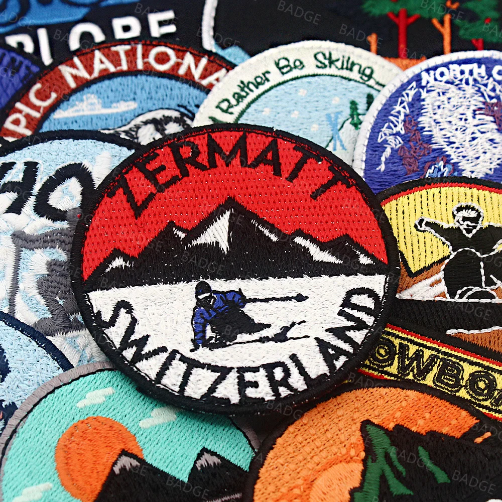 Нашивка с вышивкой нашивка изображением национального парка природы кемпинга