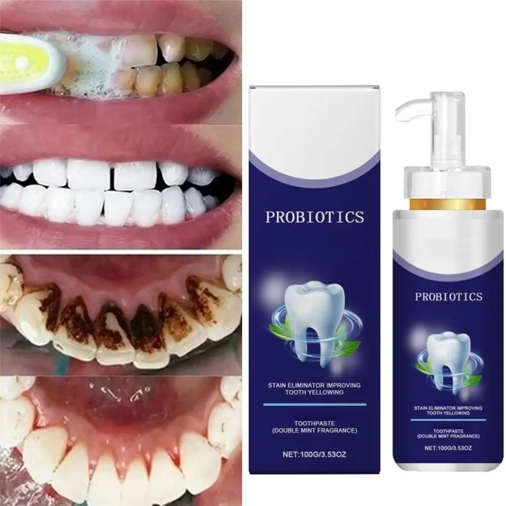 Новая пробиотическая зубная паста отбеливание зубов удаление пятен налета
