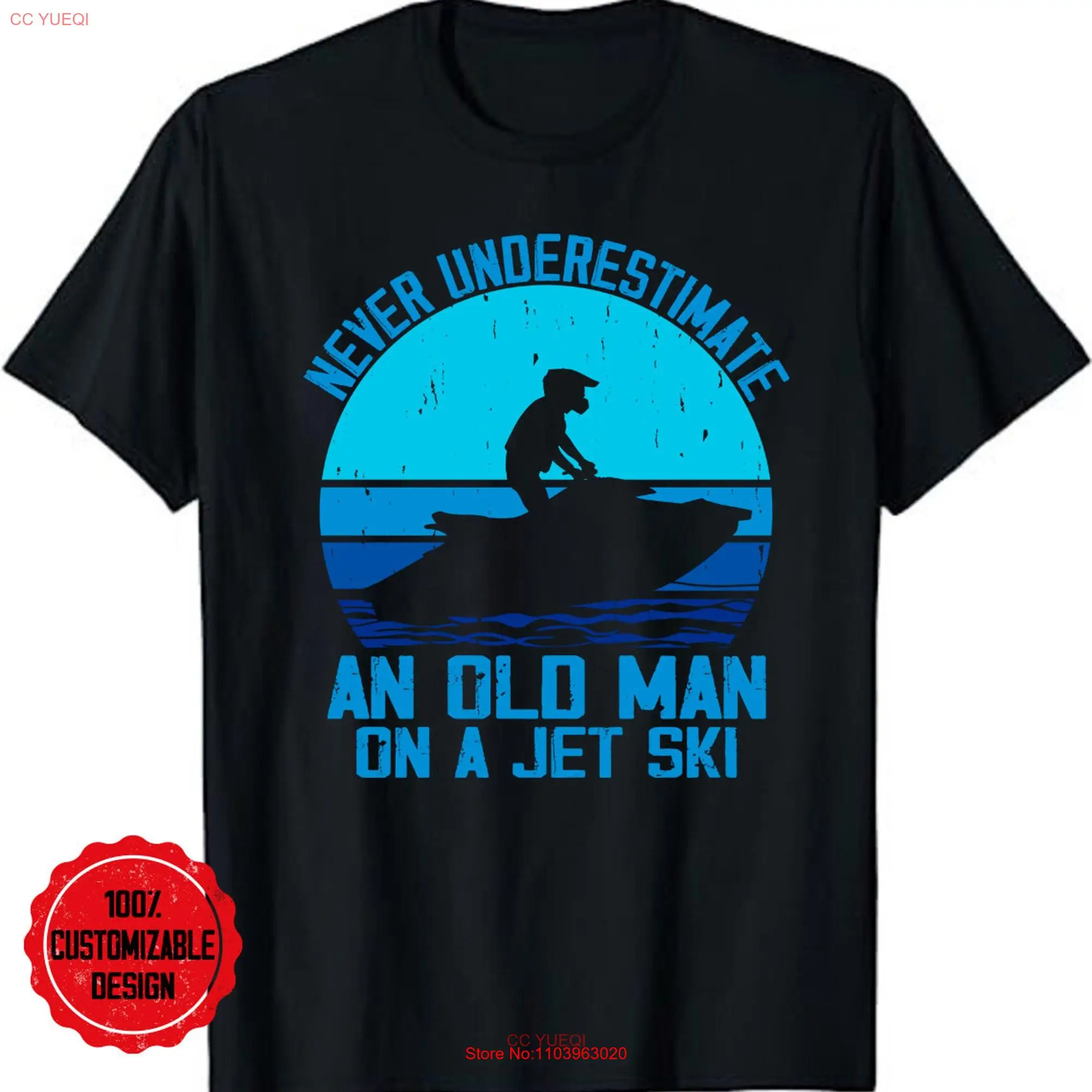 Никогда не подучить стариков на футболке Гидроцикла для мужчин катающихся днях