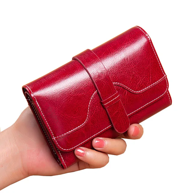 Woman Wallet Genuine Leather Wallets for Women Fashion Luxury  High Quality RFID Card Holder Purse  Female Clutch Bag 1