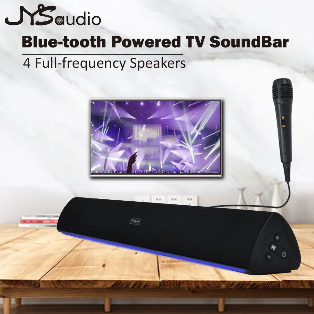 20W Soundbar TV Home Theater with Subwoofer Wireless Bluetooth-compatible 5.0 Speaker 3D Surround Stereo RCA AUX Remote Control