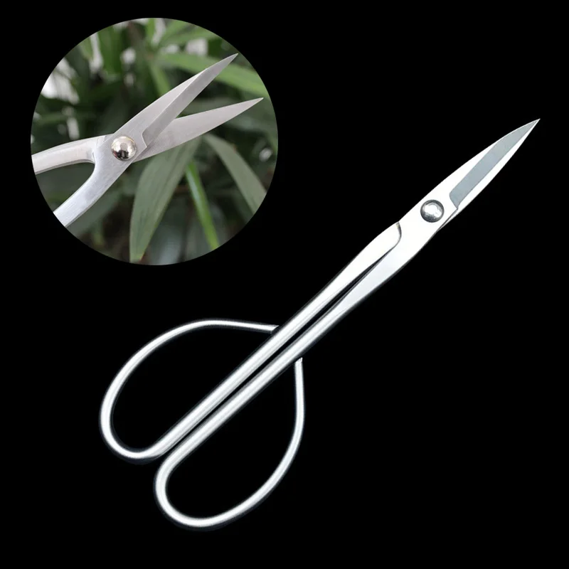 

Stainless Steel Bonsai Tool Professional Grade 210 mm Long Handle Scissors Gardening Plant Flower Branch Shears