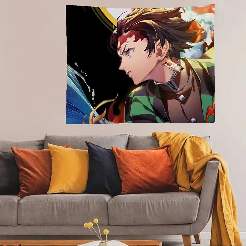 Гобелен из аниме рассекающий демонов с художественной печатью недорогие