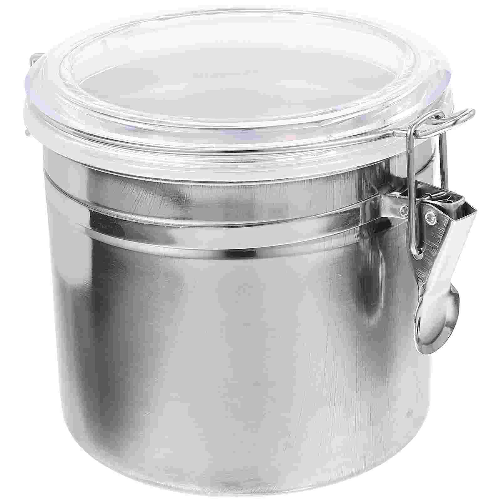 

Coffee Canister Storage Airtight Sealed Jar Canisters Bean Kitchen Steel Desktop Stainless Tin Grounds Can Jars Cans Container