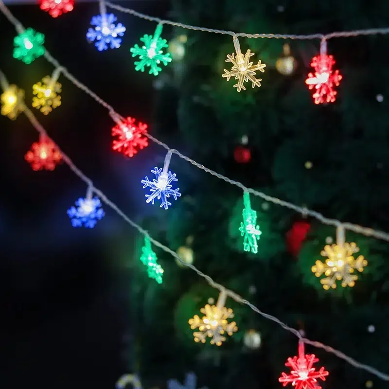

HMTX 1pc, Christmas Waterproof Snowflake String Light (236"), Scene Decor, Holiday Accessory, Birthday Party Supplies