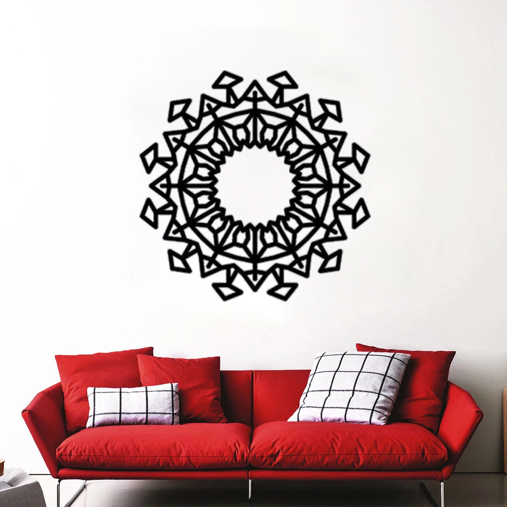 Наклейки на стену с мандалой Om, Цветочные наклейки, индийский Декор для дома, Йога, Офисная студия, бохо, фрески HJ2275