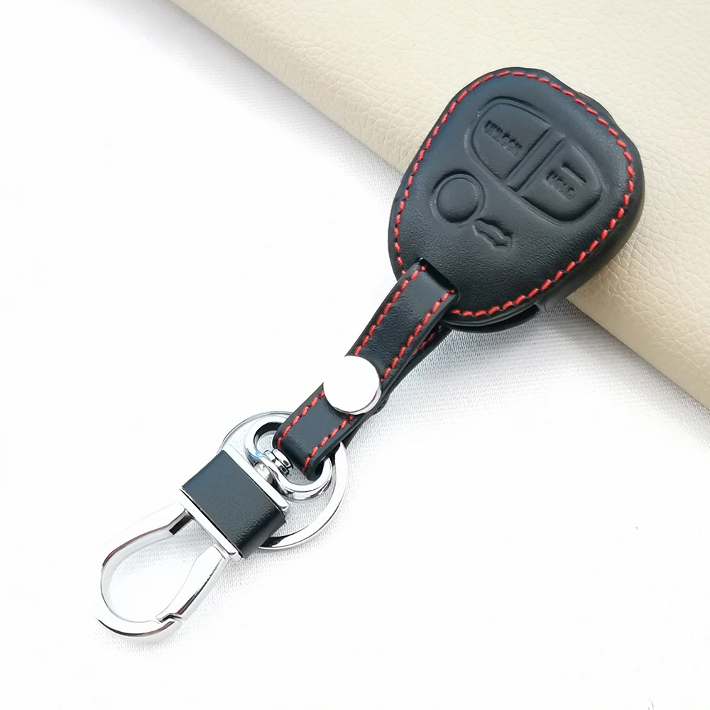 

Модный кожаный чехол для автомобильного ключа для Mitsubishi Outlander Lancer 10 Pajero Lancer EX Sport L200 ASX RVR Smart Remote Protector
