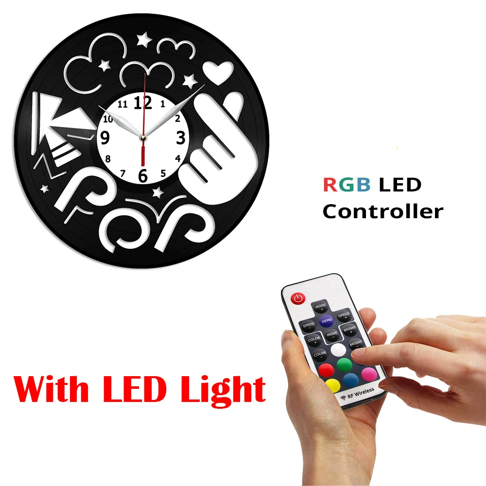 

Виниловые настенные часы Kpop, уникальные винтажные настенные часы, персонализированные домашние украшения, 12 дюймов