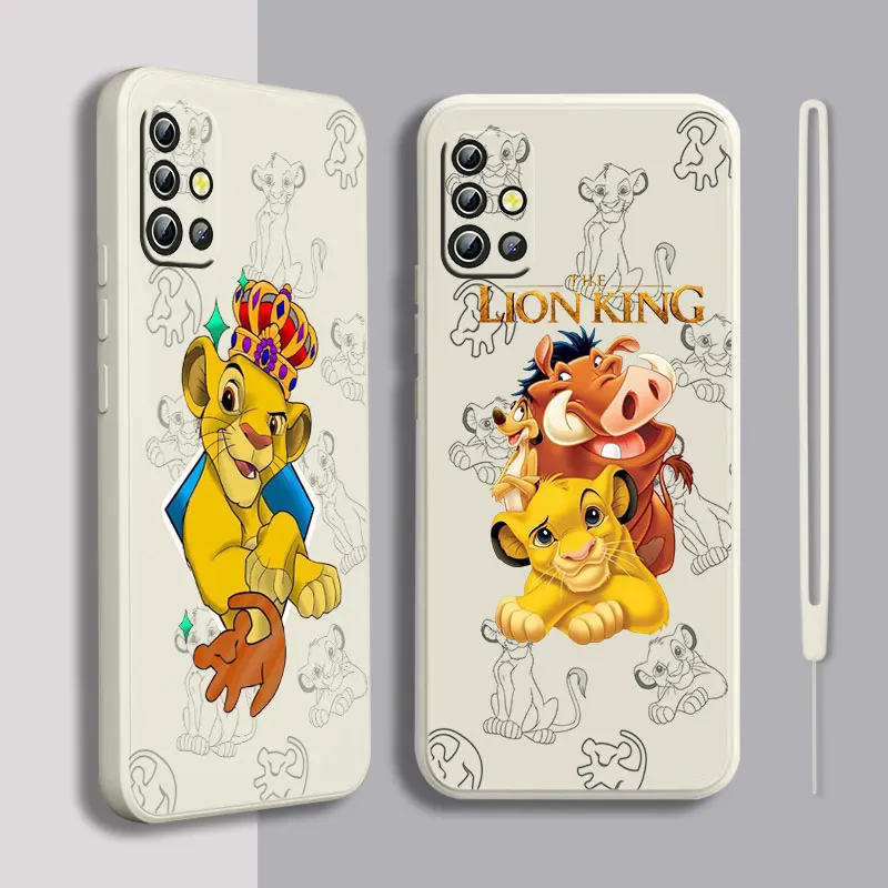 

NEW Disney The Lion King Phone Case For Samsung A22 A30S A30 A31 A32 A33 A42 A50 A51 A52 A53 A71 A72 A73 Liquid Rope Soft Back