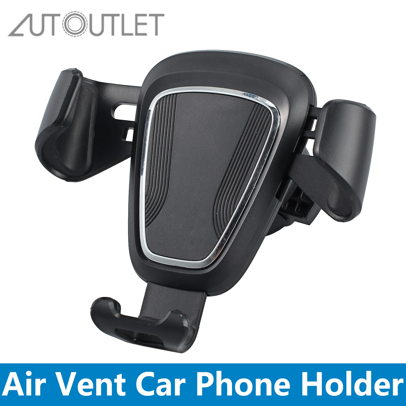 

AUTOUTLET Universal Car Mount Cradle Cold Air Vent Gravity Holder Clamped Type 63-88 mm Black for 4-6 Inch Cell Phone for GPS