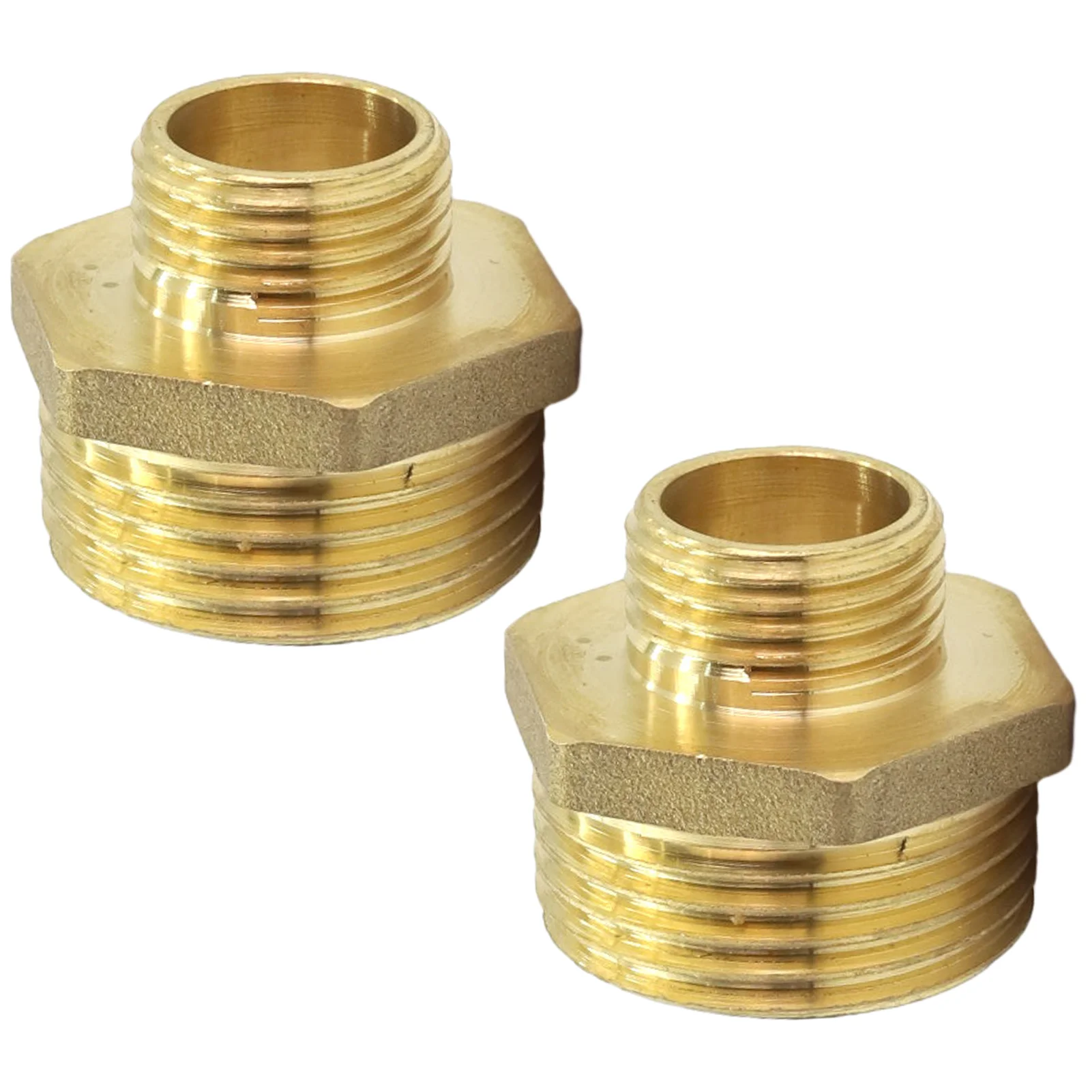 

2pcs Fitting Convenient Male Thread Brass Bathroom Extension Double Nipple Connector Water Systems Shower Hose Adapter Practical