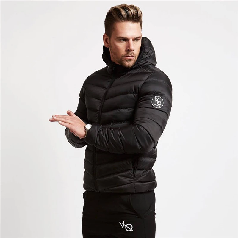 Winter New Warm Cotton Jacket Gym Sports Leisure Hooded Zipper Jacket Men Casual Loose Padded Jacket casual trendy cottonclothes