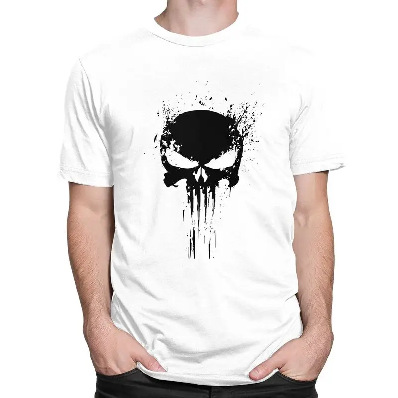 Футболка мужская с надписью Punisher Skeleton