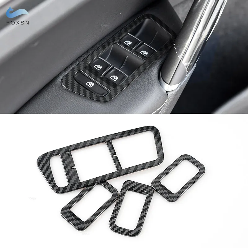 

LHD For VW Golf 7 MK7 7.5 2014 2015 - 2020 Carbon Fiber Texture Door Window Lifter Control Switch Panel Cover Protective Trim