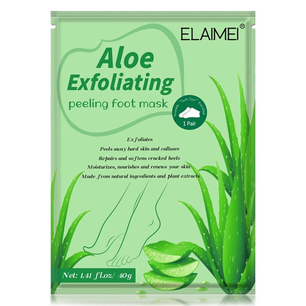 

Aloe Exfoliating Foot Mask For Pedicure Socks Feet Peeling Moisturizing Skin Care Feet Dead Skin Removal Foot Patch 1Bag=2pcs