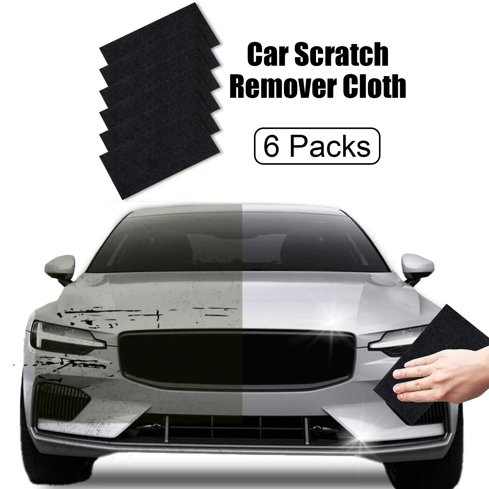 6 шт. тряпка для мгновенной полировки автомобильных царапин 8 х4 дюйма |