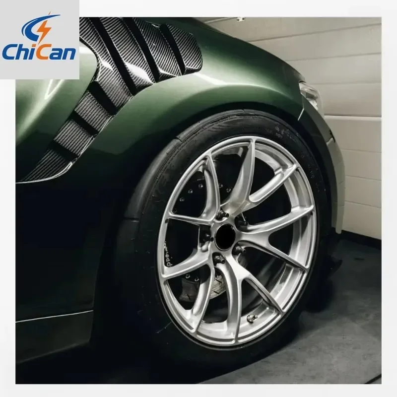 Фото Кованые диски Chican Custom с матовой серебристой отделкой 5x120 5x112 для BMW M2 F80 F82 F90 F30 G20 G30 M3 M4 G80 G82 (2026) №1