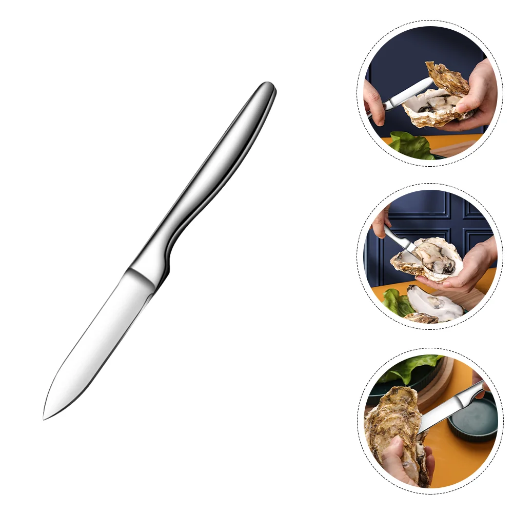

1pc Oyster Opener Seafood Opener Oyster Shucking Tool Practical Kitchen Supply (Silver)