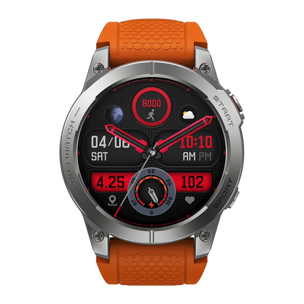 Zeblaze Stratos 3 Smart Watch Ultra HD AMOLED Display Built-in GPS Voice Calling Smartwatch