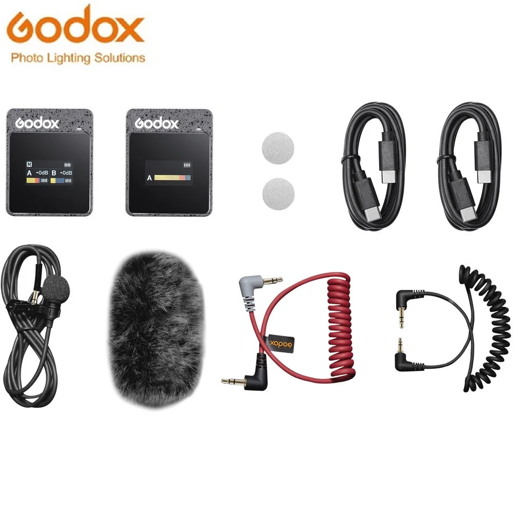 Компактная Беспроводная микрофонная система Godox MoveLink II M1 для камер и смартфонов с