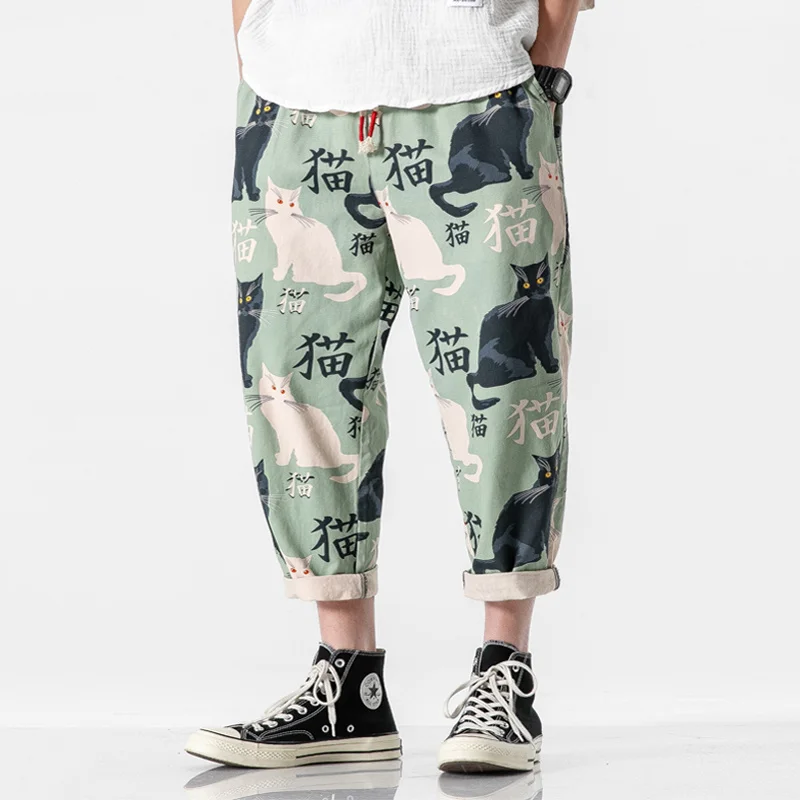 

Streetwear Man Summer Harem Pants Printed Casual Pants Mans Harajuku Style Oversize Jogging Pants Woman 2023 Fashion Bottoms 5XL