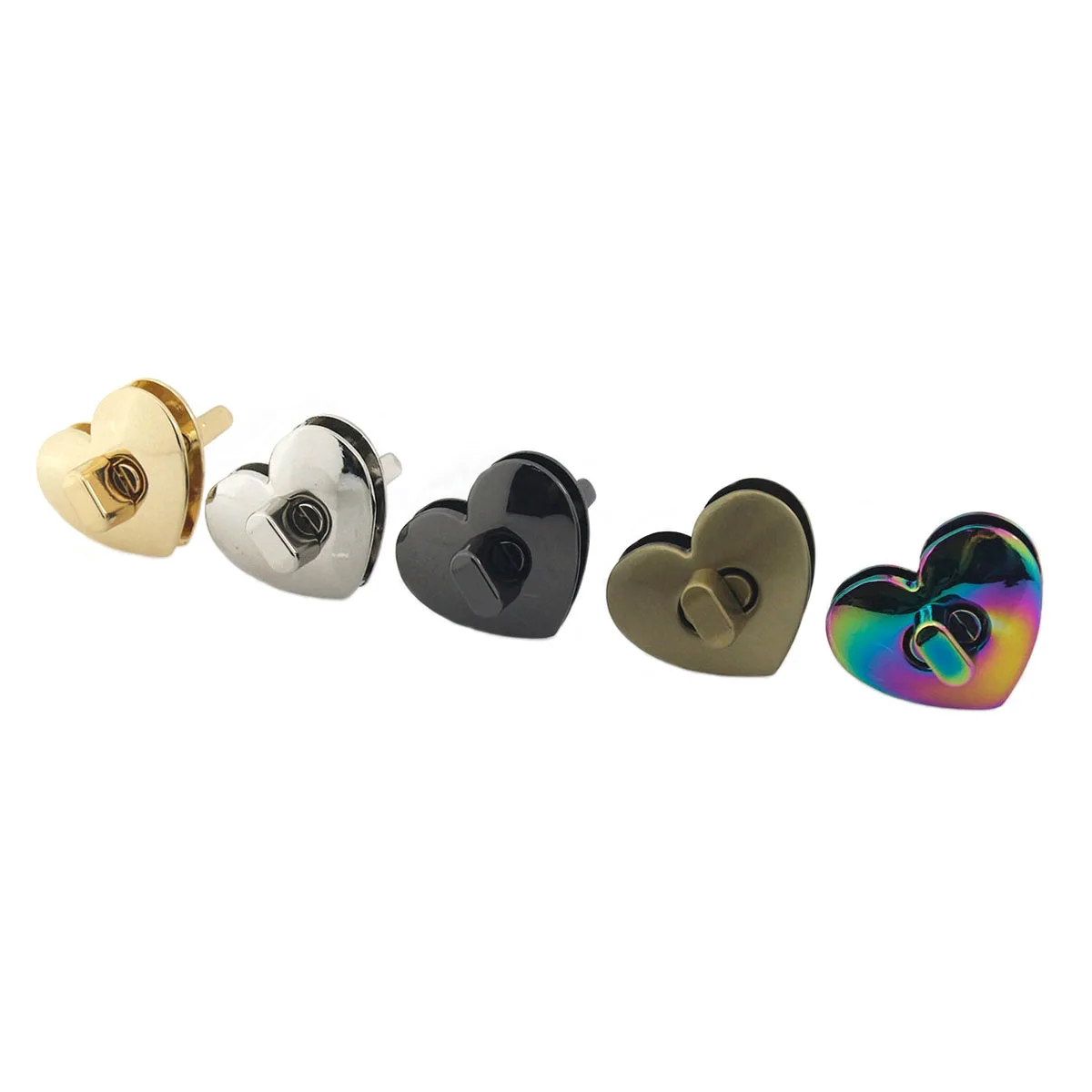 

1x Metal Heart Shape Bag Turn Lock Twist Lock Clasp Leather Craft Women Bag Handbag Shoulder Bag Purse DIY Hardware 1"x 1-1/4"
